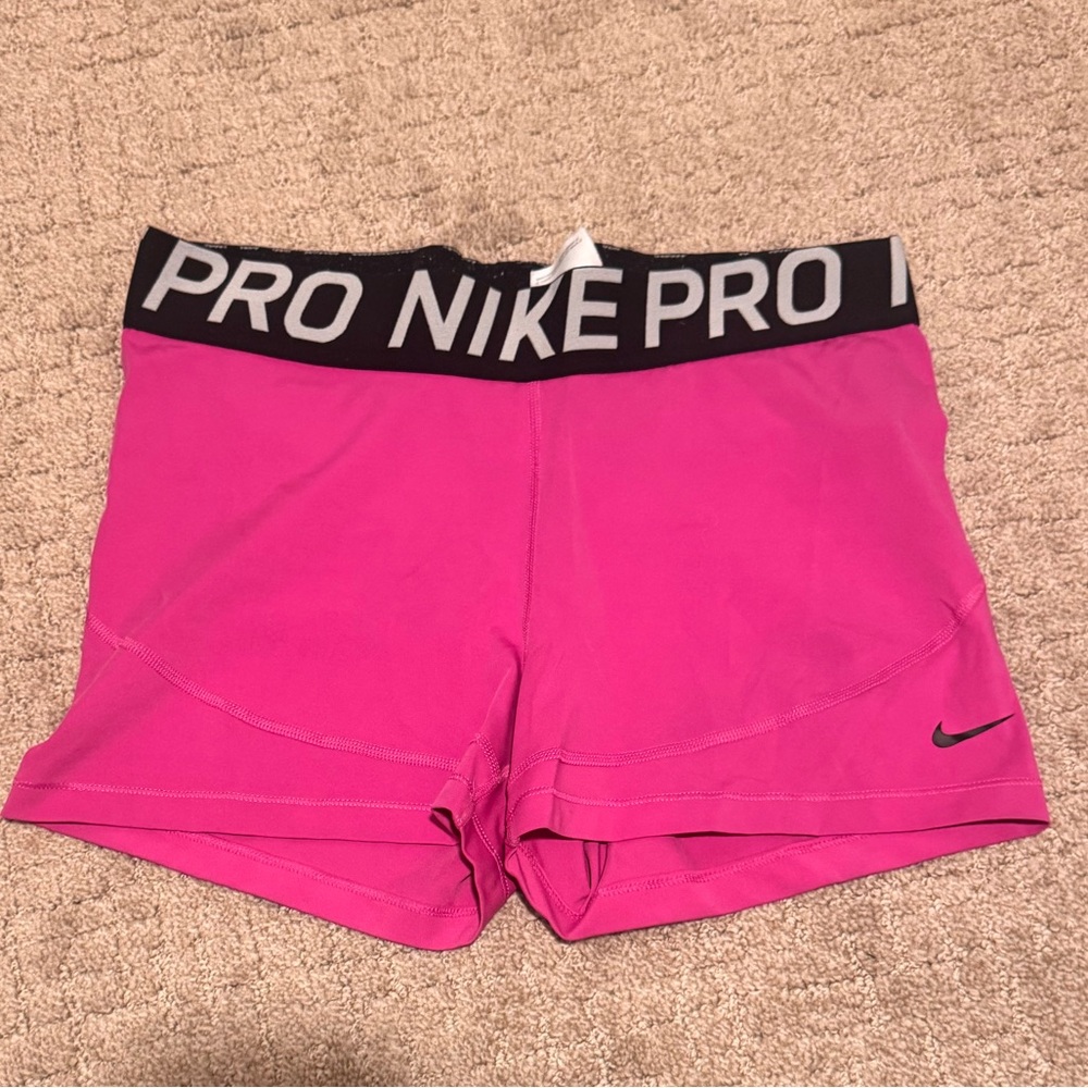 Nike Pro Women's Bright Pink Athletic Shorts